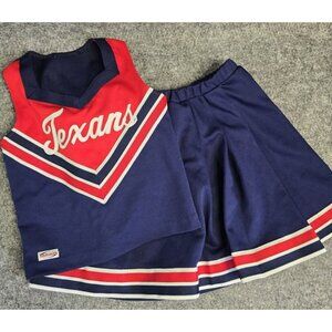 Girl's Team Leader Size M Cheer Outfit 2 Piece Red Blue Texas made in USA